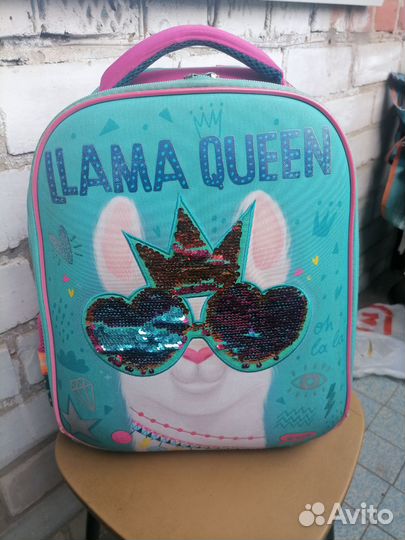 Школьный портфель ранец рюкзак Llama Queen Erhaft