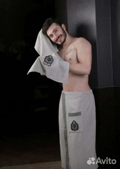 Килт мужской банный, набор полотенцев мужское