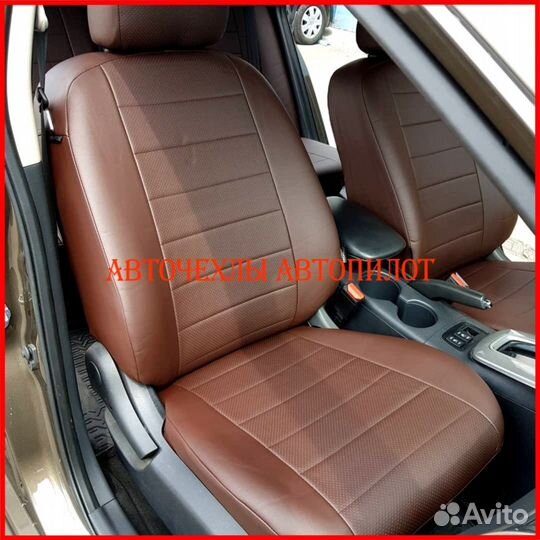 Чехлы Автопилот Nissan Sentra из экокожи шоколад