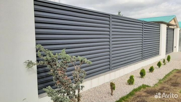 Забор жалюзи из металла