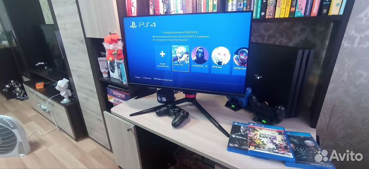 Игровая приставка ps4 pro 1tb с играми