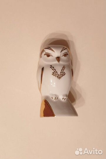 Скульптура Воробьиный сыч фарфор ифз