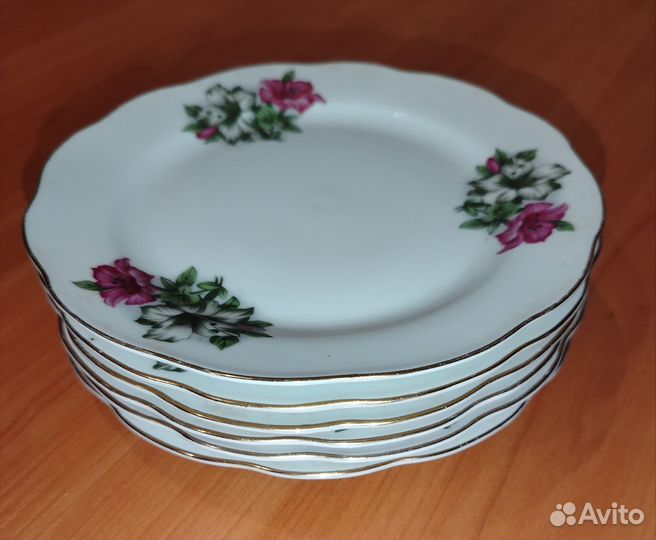 Тарелка фарфор, Китай, 6 шт
