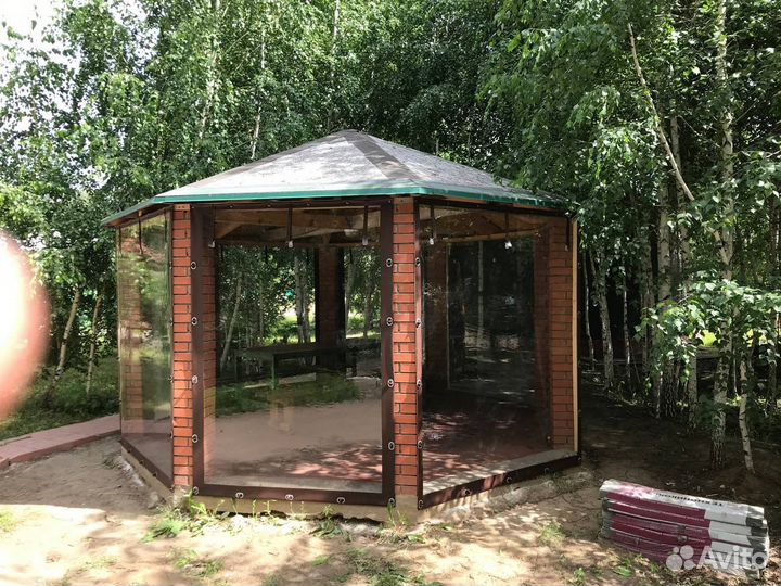 Мягкие окна для беседки из пвх