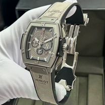 Наручные мужские часы бочка Hublot серый