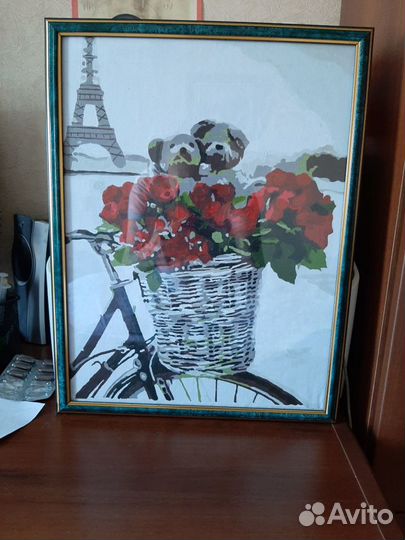 Продаю картину по номерам на холсте(нарисованная)