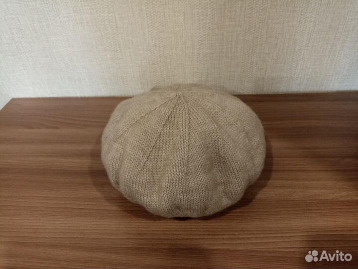 Береты женские бежевый меланж, серый, серый меланж