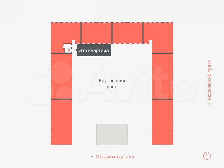 2-к. квартира, 30,4 м², 6/14 эт.