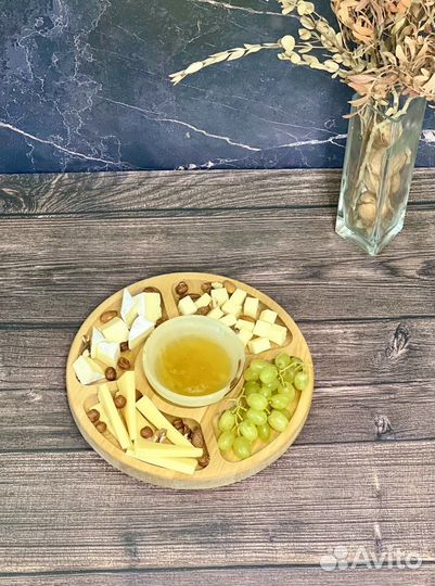 Менажница деревянная 5 секций 25 см