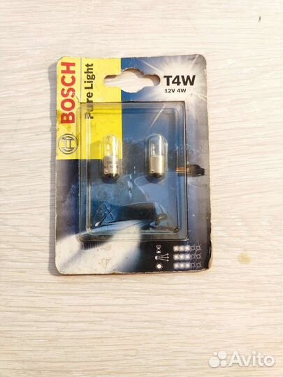 Bosch лампа 12V 4W T4W pure light