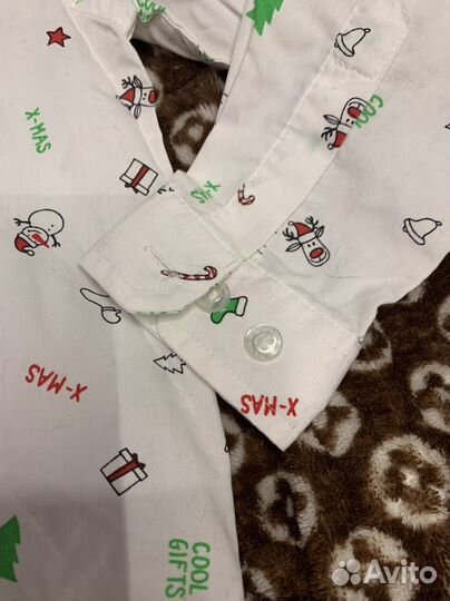 Рубашка белая новогодняя Остин