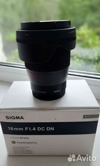 Объектив Sigma 16mm f 1.4 sony e