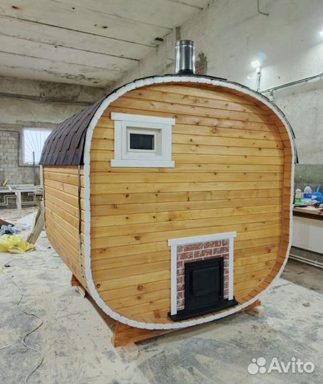 Баня бочка квадро 2 метра