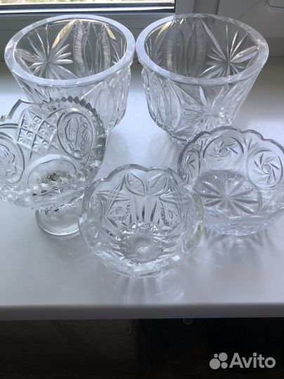 Ваза хрустальная