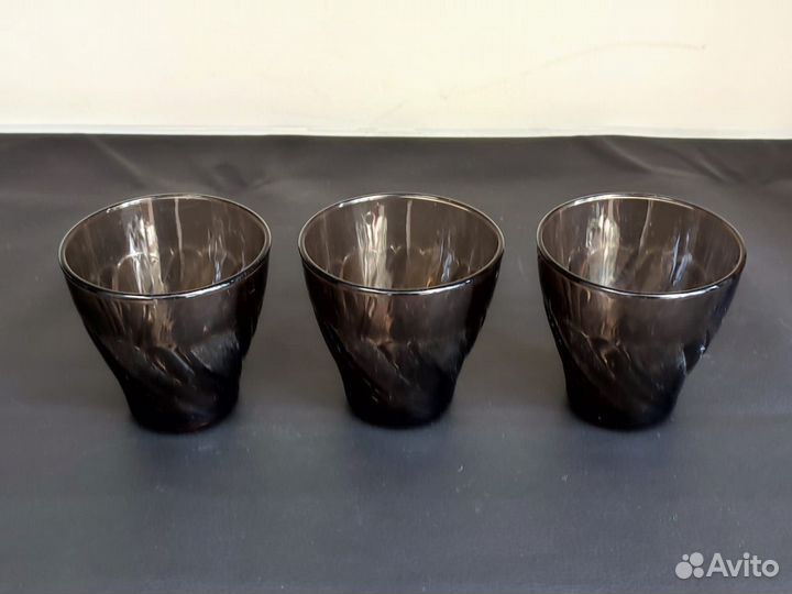 Стакан дымчатое стекло Vereco France 3 шт 150 мл