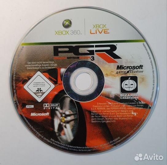 Xbox 360 PGR 3 Лицензия