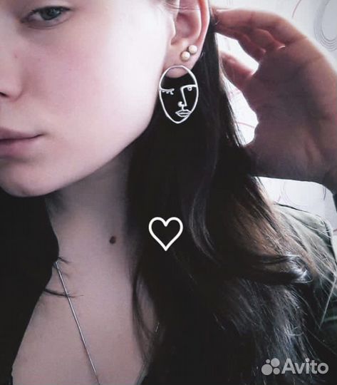 Серьги серебро