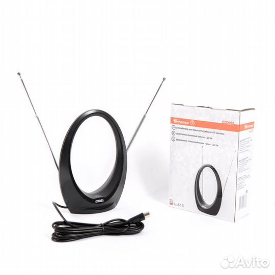 Антенна комнатная DVB-T2/ дмв+мв активная сигнал S