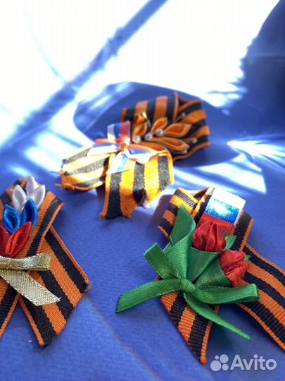 Георгиевская лента брошь handmade