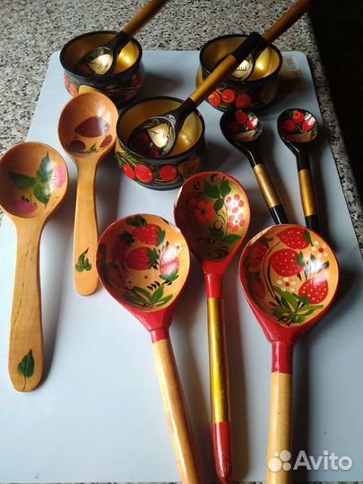 Деревянная посуда хохлома СССР