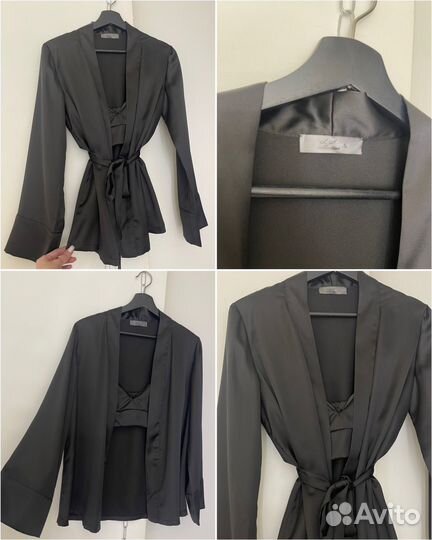 Костюм пижамный Armani шелк Новый Xs-S