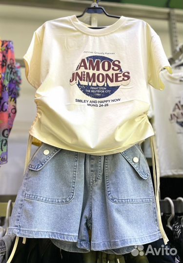 Джинсовые шорты, футболки на девочку