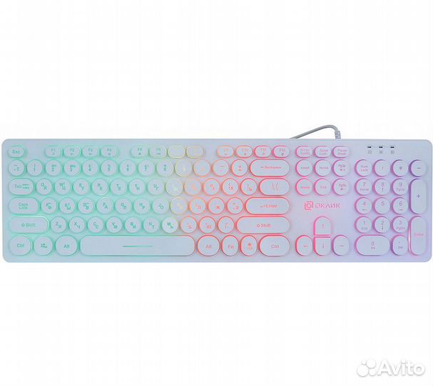 Клавиатура Оклик 420MRL белый