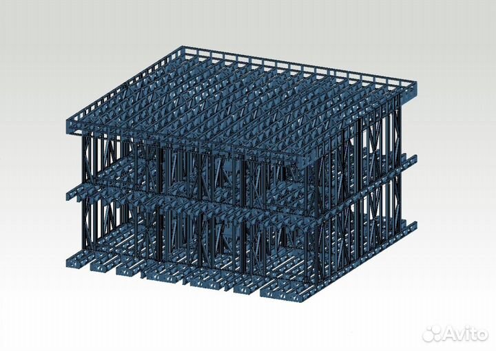 Лстк каркас мини-гостиницы (на 8-16 номеров)