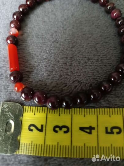 Браслет из натурального граната