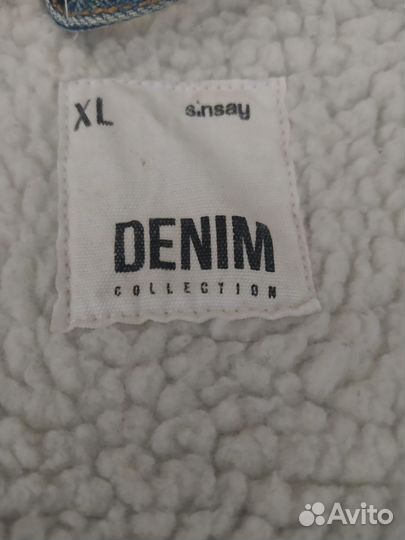 Куртка джинсовая унисекс на тёплой подкладке.44-46