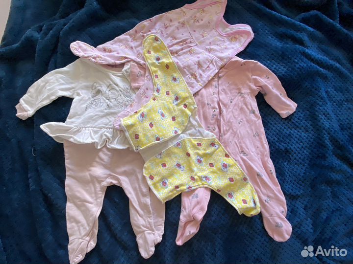 Детские вещи пакетом от 0 до года для девочки