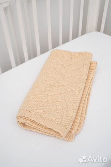 Плед детский вязаный ручная работа