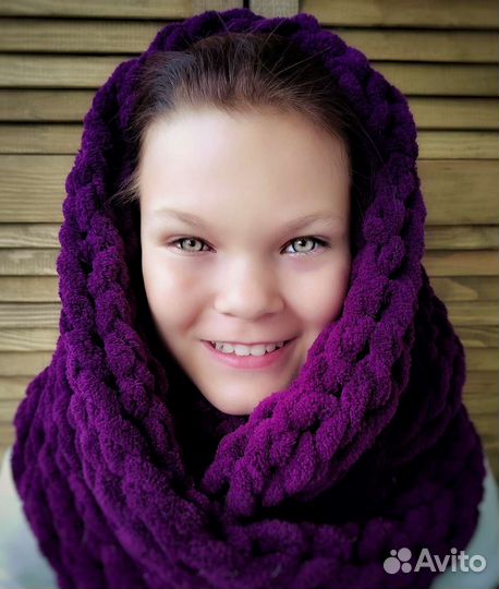 Снуд в два оборота ручная работа