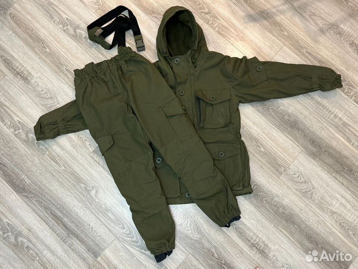 Утепленный костюм на флисе Горка-8 премиум, хаки