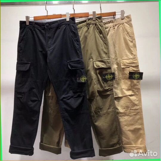 Широкие карго брюки Stone Island (Артикул: 34564)