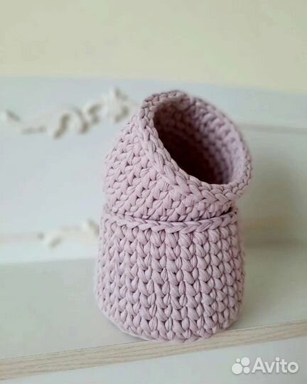 Вязаные корзинки