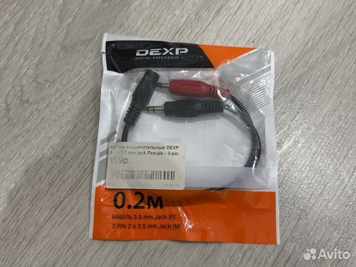 Кабель соединительный dexp 4-pin 3,5 jack