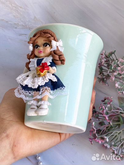 Кружка ручной работы подарок выпускнице выпускнику