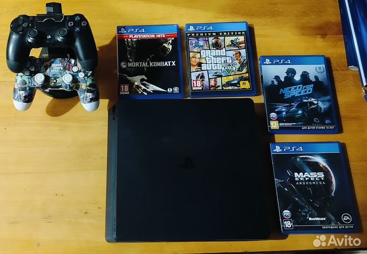 Игровая приставка ps4 slim 1tb