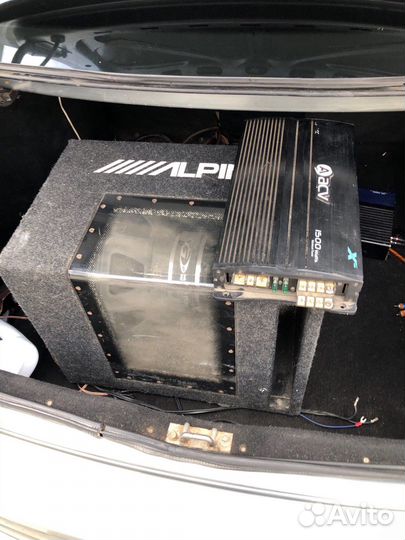 Сабвуфер и усилитель alpine,acv