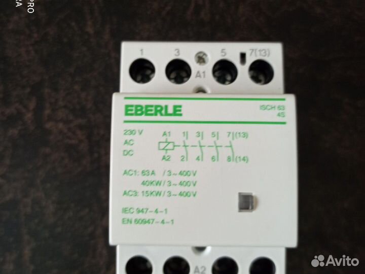 Магнитный пускатель eberle isch 63-4s