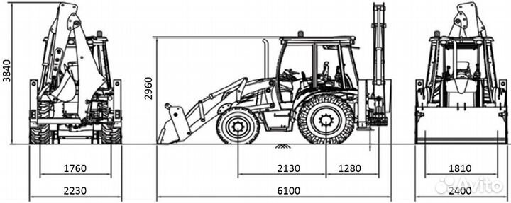 Экскаватор-погрузчик TRM B4X, 2024
