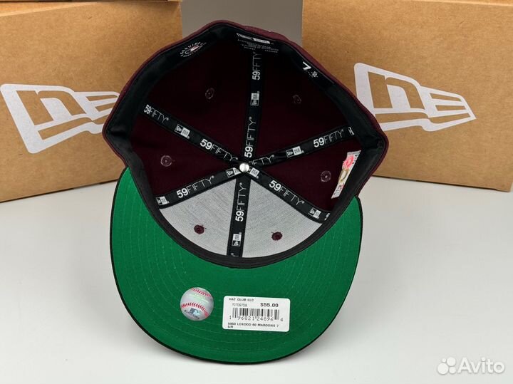 Бейсболка New Era MLB LA Dodgers Burgundy 7 5/8