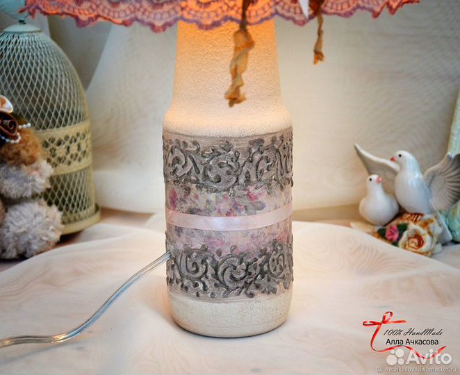 Лампа в стиле шебби-шик