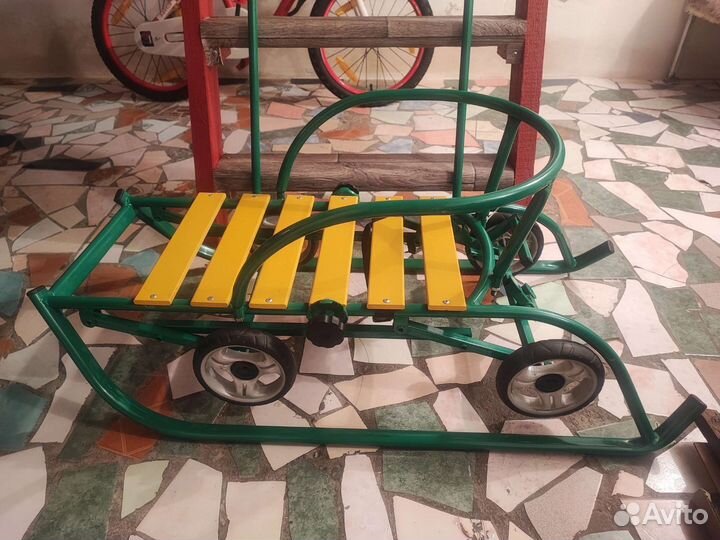 Санки с колесами ника