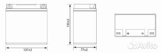 Акб Delta CT 1210 10 ah 137х77х135