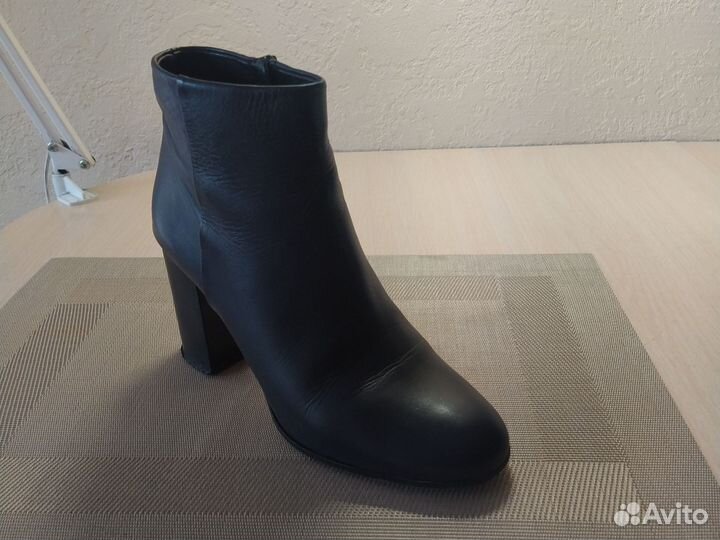 Ботильоны синие натуральная кожа 38-39