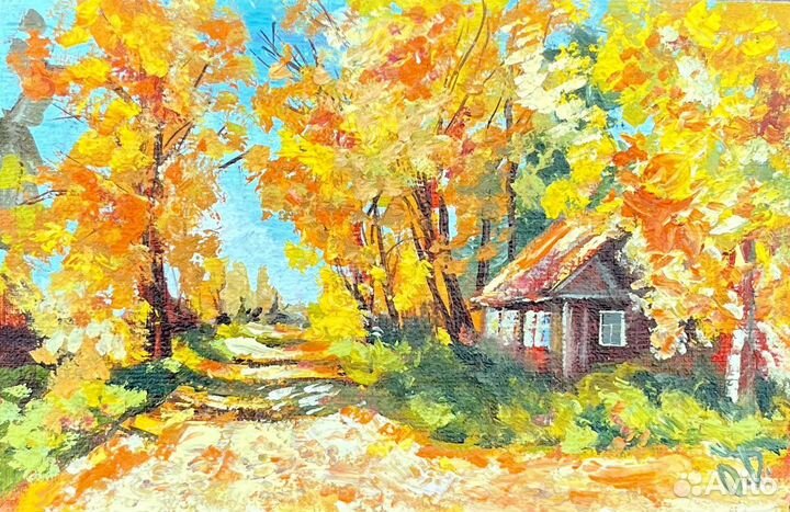 Картины маслом осенний пейзаж