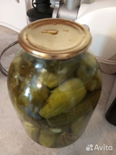Огурцы соленые 3х литровая банка