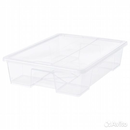 Контейнеры с крышкой икеа самла (новые), 55л 6 шт